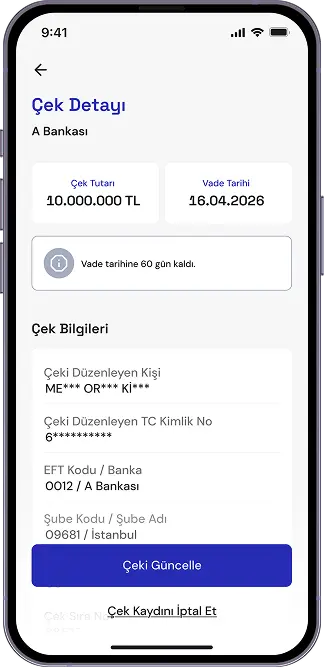 Kaydettiğiniz Tüm Çekleri Görüntüleyin